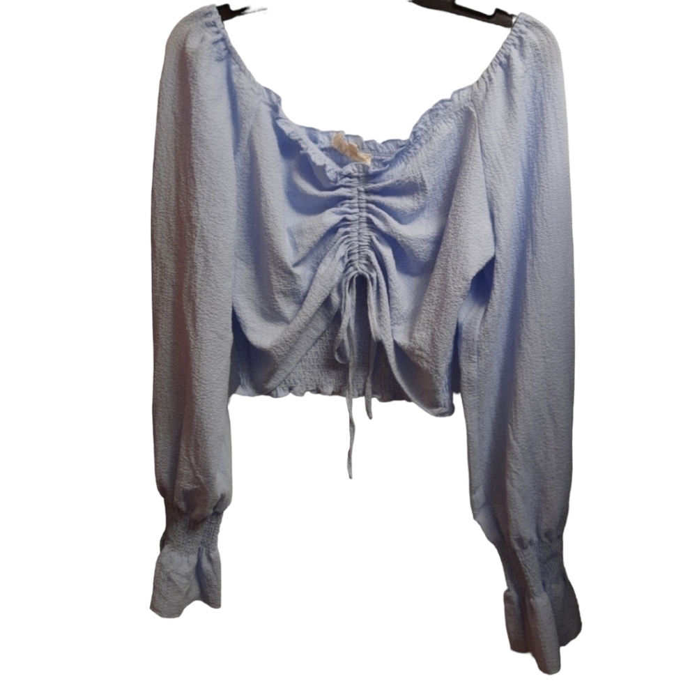 Before You Blue Cropped Top Large